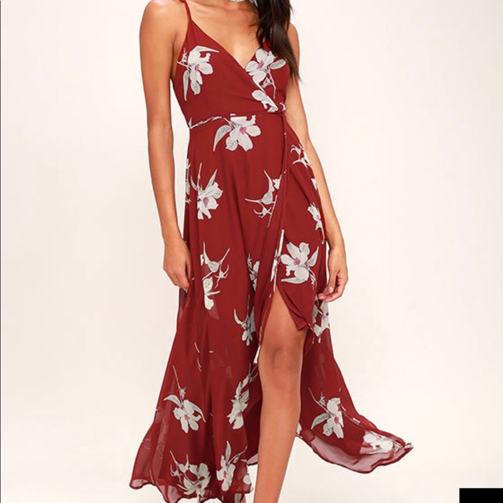 Lulu’s All mine red wine dress
